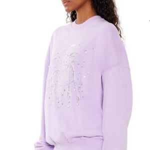 Forever 21 Beaded Aries Lavender Pullover